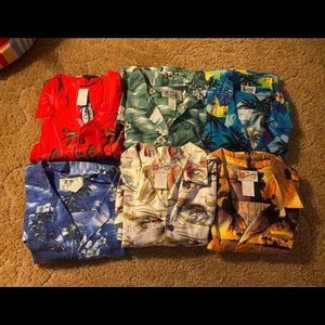 Lot of 6 Men’s 2X Hilo Hattie Brand Hawaiian Shirts Like New!